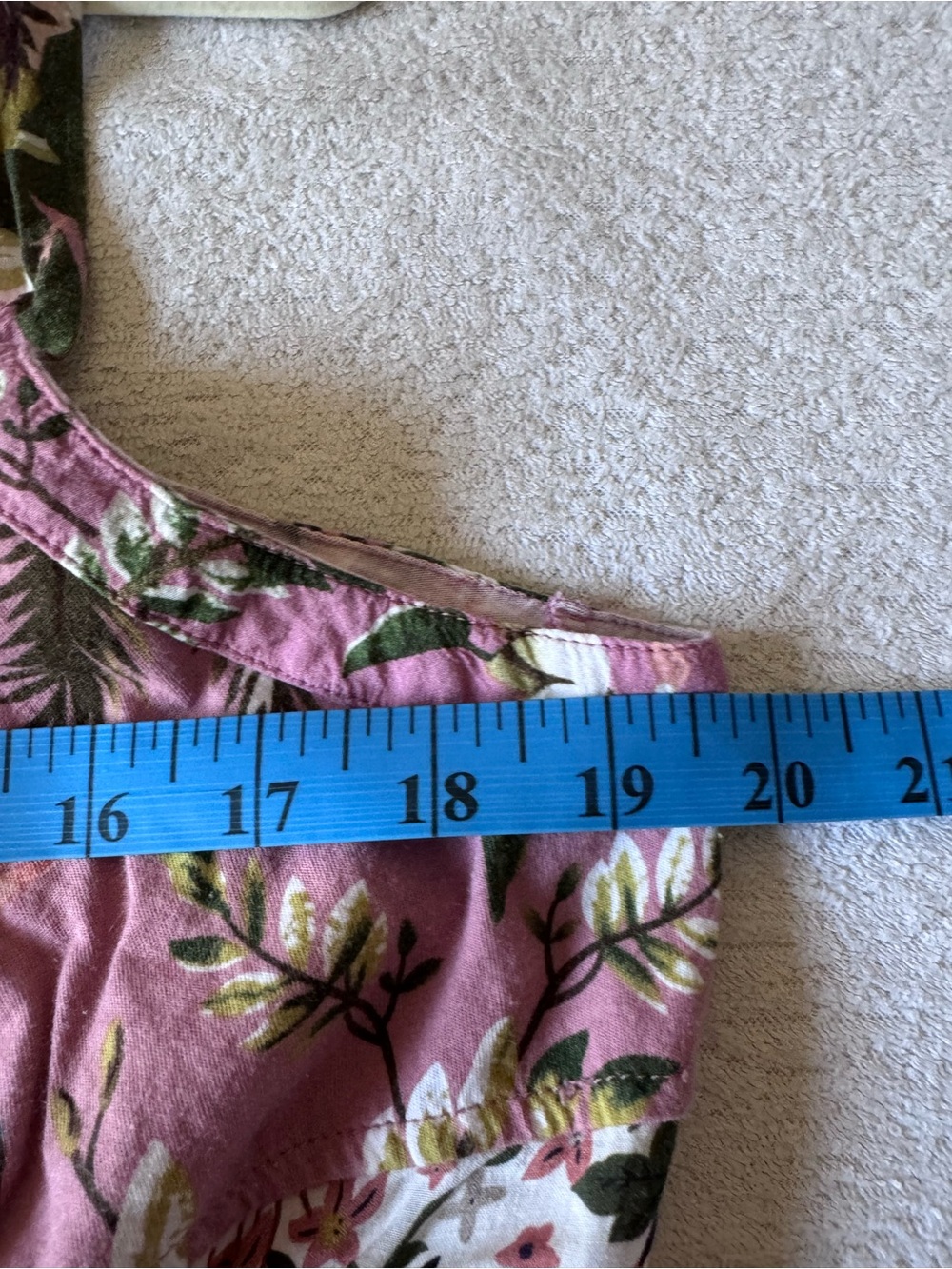 Anthropologie Tiny Floral Pink Lace-Trim Sleeveless Top - Picture 6 of 7
